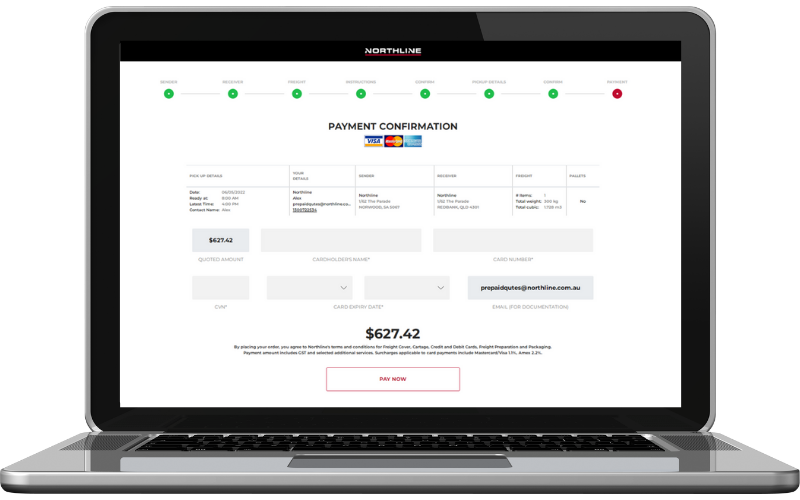 Northline's prepaid booking portal