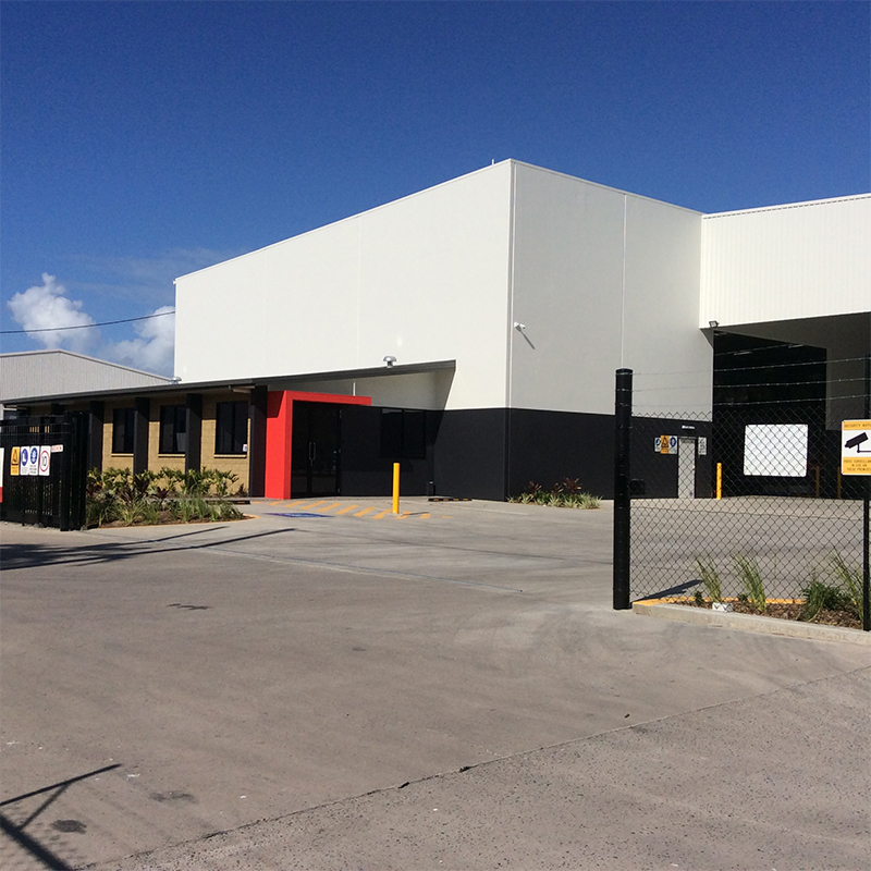 Northline's Mackay depot at 13 Silverton Court, Paget, featuring high-clearance warehousing and office space.